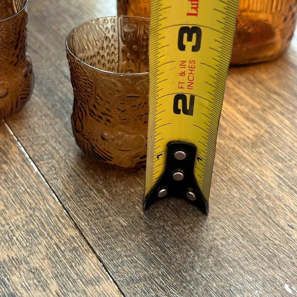 Nuutajärvi‎ Arabia Finland Oiva Toikka Fauna Amber Glass Decanter 5 Shot Glasses